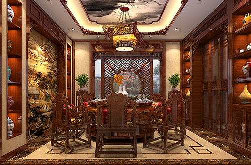 丹东温馨雅致的古典中式家庭装修设计效果图