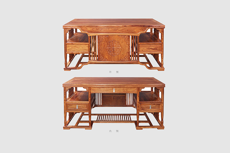 丹东中式家居装饰书房桌椅组合家具效果图