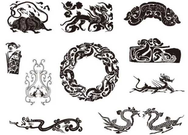 丹东龙纹和凤纹的中式图案